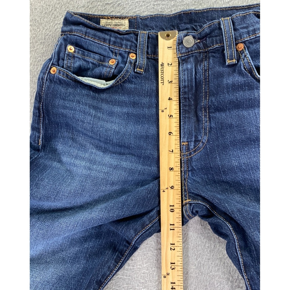 Levi's 502 Men's Jeans Size 30x34 Premium Big E Stretch Blue Denim Dark Wash - Picture 7 of 14